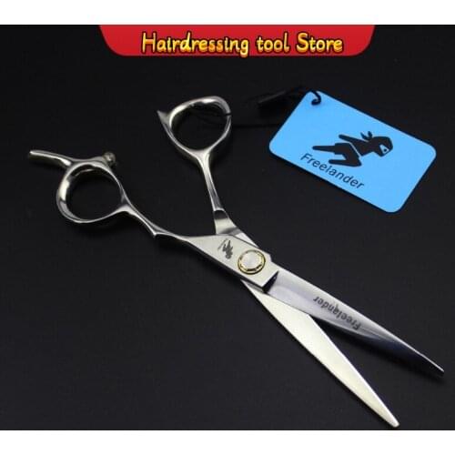 "High-grade Unique Hairdressing Scissors Flat Shear Japanese 440C Scissors Hairdressing Tools 6.0 Inch Silver Model Number Teeth