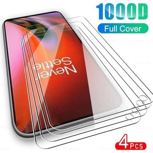 4Pcs HD Full Cover Protective Glass For OnePlus Nord 2 5G Phone Screen Protector Glasses Film For One Plus One+ Nord2 2021 6.44"