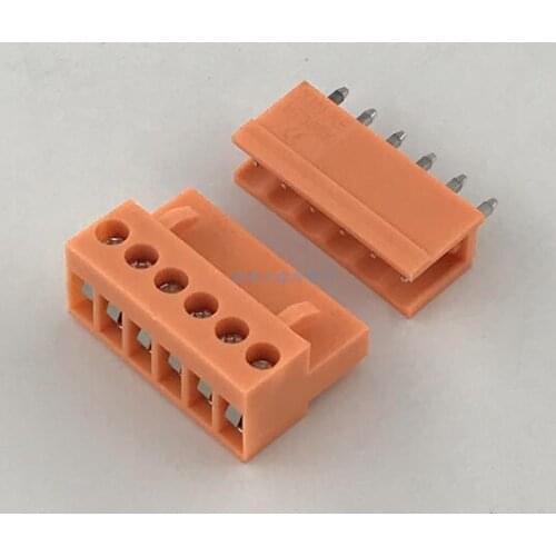 10sets Plug-in PCB terminal block HT396-3.96MM male and female plug orange 2P 3P 4P ~ 18P Phoenix terminal Straight needle seat