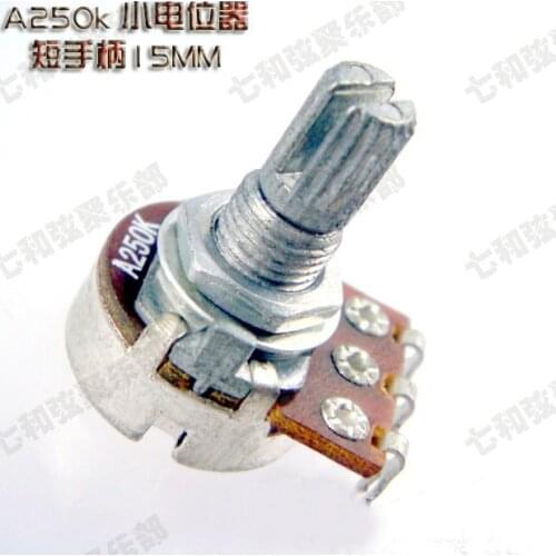 10 x A250k 15mm Short Split shaft ELectric Bass Guitar Volume Tone Pots Audio Switch Potentiometer (A250K-15MM)