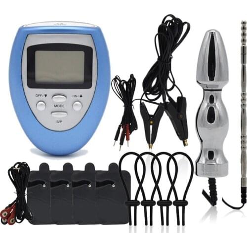 Electric Shock Urethral Catheter E-stim Clitoris Clips Stimulate Nipple Clip Anal Vibrator Adult BDSM Sex Toys For Women Men