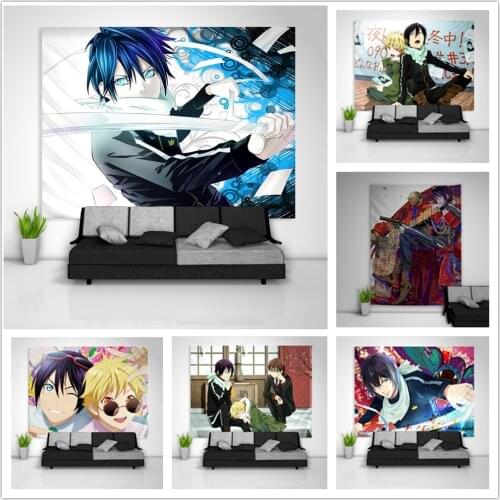 Noragami Yato Yukine Kazuma Tapestry Art Wall Hanging Sofa Table Bed Cover Home Decor Dorm Gift