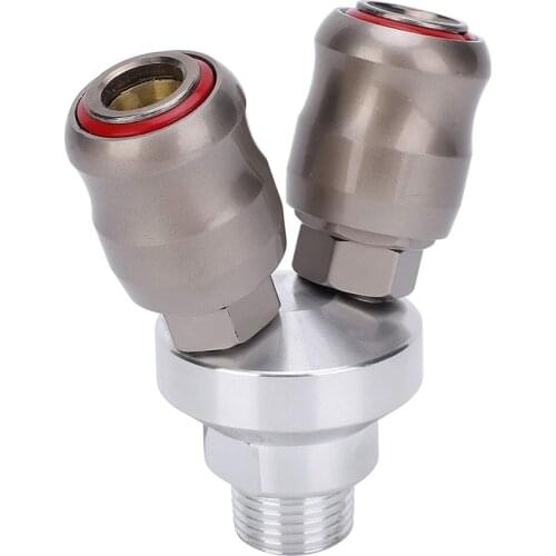 HLZS-Chrome-Plated High Pressure Resistance G1 / 2 Thread Quick Coupling for Air Compressors for Pneumatic Screwdrivers