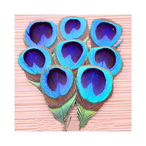 50Pcs/Lot Beautiful Shinly Blue Peacock Eye Feathers Peacock Feather Eyes FREESHIPPING