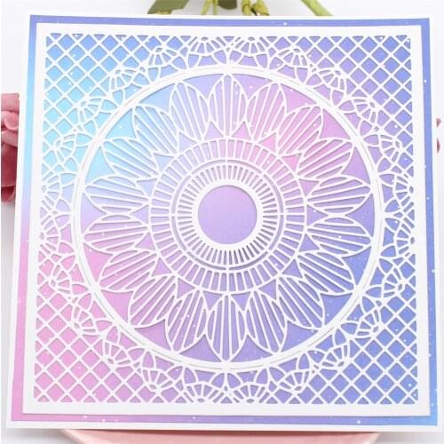 KSCRAFT Lattice Background Frame Metal Cutting Dies Stencils for DIY Scrapbooking Decorative Embossing DIY Paper Cards