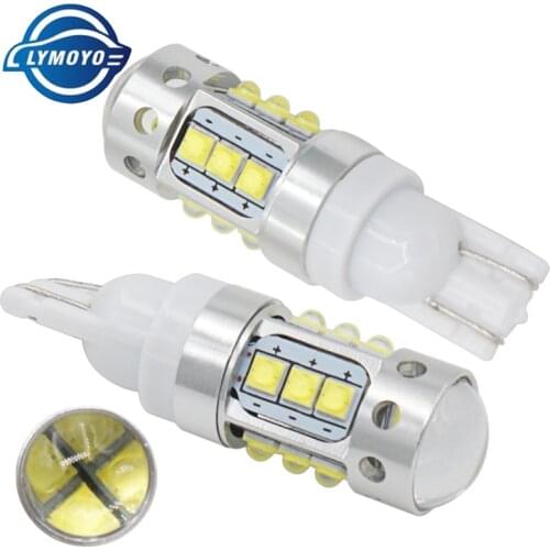 LYMOYO Car T10 W5W 16 LED Chip Auto Plug and Play Lamp Interior Side Light Wedge Bulb Plug Reading Interior Parking