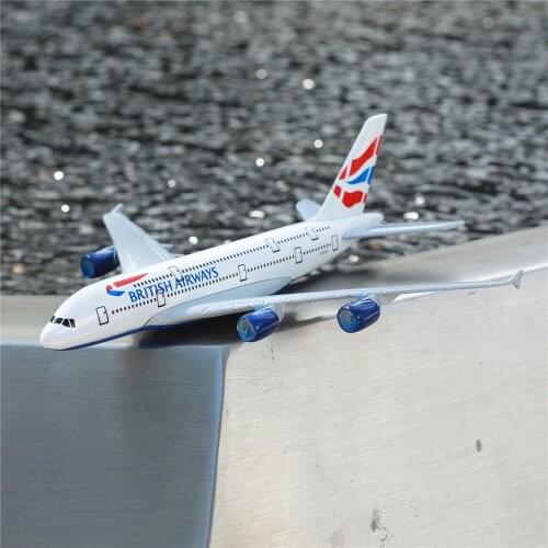 British Airways Airbus A380 Airplane Diecast Aircraft Model 6" Metal Aeroplane Home Office Decor Mini Moto Toys for Children