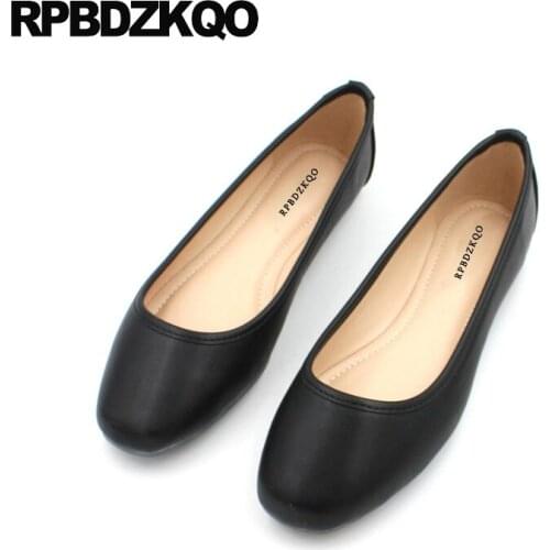 Moccasins China Large Size 2021 Chinese Work Shoes Black Round Toe Ballerina Soft Ballet Flats Women Slip On Ladies Yellow Plain