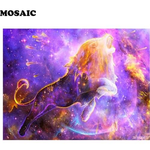 MOSAIC 5d Diy Diamond Painting Cross Stitch Square Diamond Embroidery Galaxy Lion king Full Diamond beads Crafts Home Decor B223
