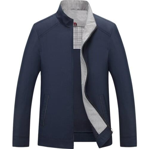 Mens Fashion Casual Coat New Male Stand Solid Color Windbreaker Jackets 50% off Men Jacket Big Size 4XL