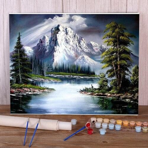 Nature Coloring By Numbers Painting Set Acrylic Paints 50*70 Picture By Numbers Photo Decoration For Children Art