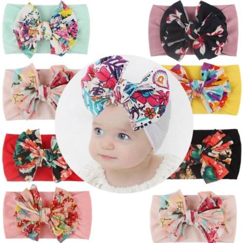 1pcs Baby Hair Band Headband Soft Wide-brim Elastic Hairband Headwear For Kids Colorful Floral Children Toddler Hair Accessories