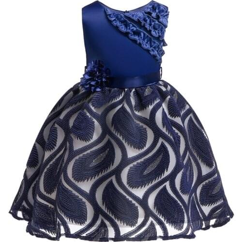 Original Zebra Remember middle girls fashion clothes big girls exquisite embroidery dresses children full dress kids costuming