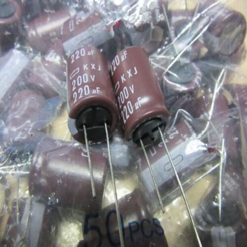 CAP Switching US 200V 220UF Size 18*25 mm NIPPONCHEMI-CON High frequency low resistance new and original 5pcs/lot