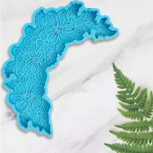 Moon Flower Shaped Coaster Epoxy Resin Mold Cup Mat Casting Silicone Mould DIY Crafts Home Decoration Ornaments Making Tools