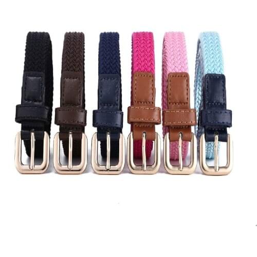 Women Elastic Woven Elastic Belt Male Cloth Belt Male Pin Buckle Canvas Strap Jeans Belt In The Waist of Trousers Children Belts