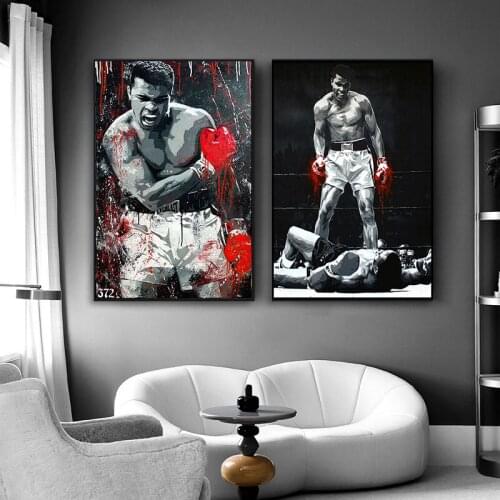 Graffiti Paintings whith Boxers Pictures Canvas Painting Wall Art Modern Posters and Prints Pictures in Linvingroom Home Decor