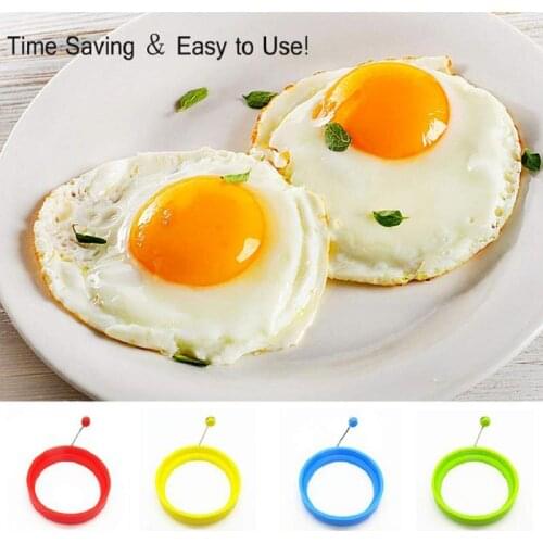 Silicone Round Egg Rings Fry Fried Poacher Mould Kitchen Cooking Tools Non-stick Pancake Egg Pancake Mold Moulds Kitchen Gadgets