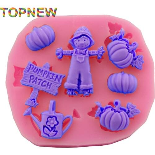 Cute DIY Little Pumpkin Cake Chocolate Silicone Moulds Fondant Jelly Jello Ice Sugar Soap Molds Sugarcraft Cake Tools C1712