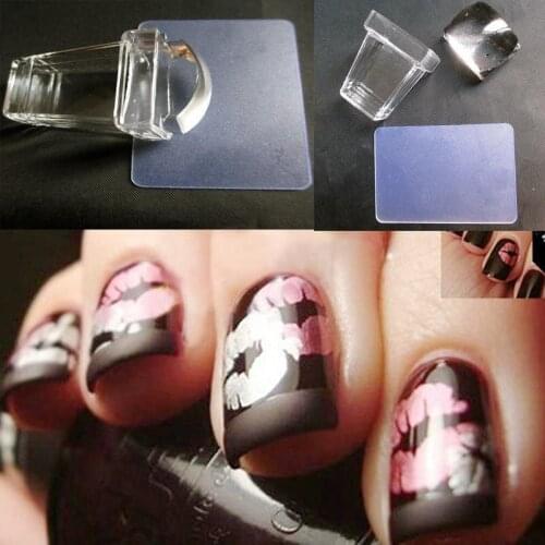 Nail Art Seal Scraper A Set of Transparent Nail Seal Stamping Tools Manicure Tools Silicone Stamping Plate for Nail Die