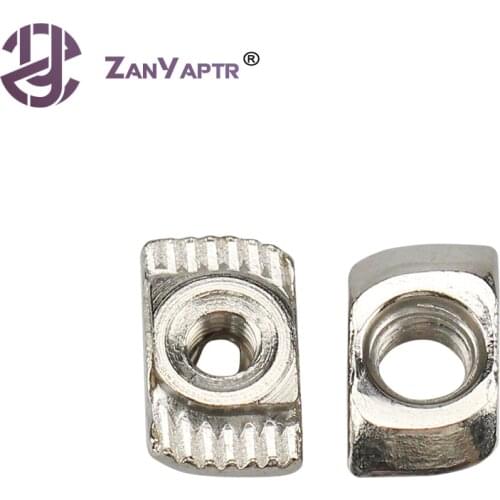 M3 M4 M5 Carbon steel T type Nuts Fastener Aluminum Connector For EU Standard 2020 Industrial Aluminum Profile for Kossel