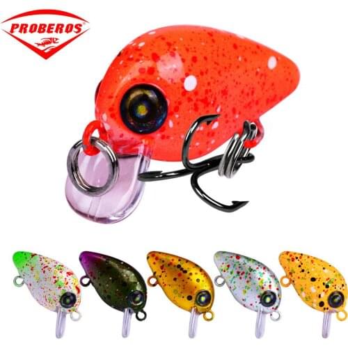Weimostar Minow Fishing Lure 2.5g/3cm 3D Eyes Fish plastic Hard Lure Mini Fishing Baits Bass Swimbaits with 12# BKB Hooks