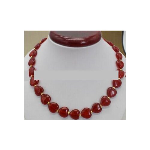 14x14mm Natural Light Blue Aquamarine Heart Gemstone Beads Necklace 20