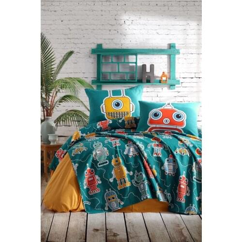 2021 PIQUE Set Turkish Cotton With Pillowcase Bedspread Sets Bed Linen Sheet Modern For Summer Full Size Duvet Cover Robot