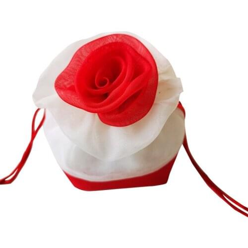 50pcs/Lot Gift Bag Sachets For Packaging Christmas Gift Filler Cookie Candy Bag Treat Kids Birthday Embroidered Polyester ZLP005