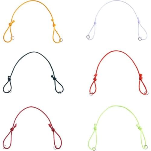 50pcs Black Red Elastic Cord String Rope Adjustable Link Chain for Connectors Charms Bracelets Jewelry Making Jump Rings 130mm