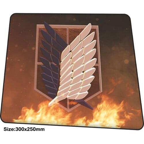 Attack on titan mousepad 300x250x3mm gaming mouse pad big gamer mat hot sales computer desk padmouse keyboard large play mats