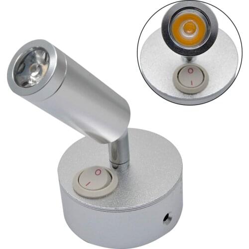 Reading Light Camper Spot Lamp Warm Adjustable RV Wall Bedside Light Button Switch Boat Truck Motor Home Car Accessories