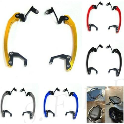 CNC Aluminum Rear Seat Passenger Handles Grab Bars Handlebar For Yamaha MT07 MT-07 FZ-07 2014-2015-2016
