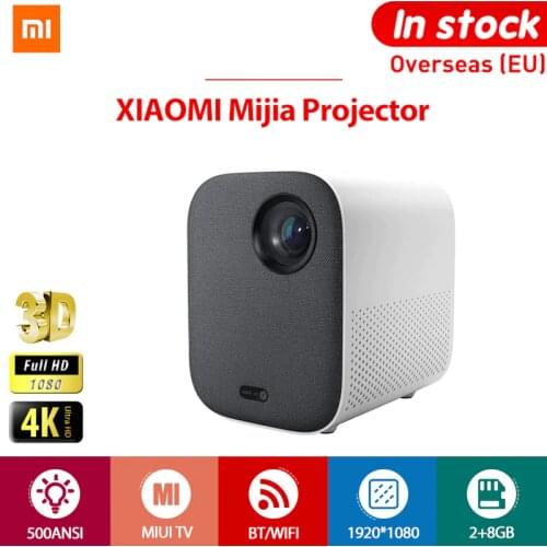 [Global Version] XIAOMI Mijia 4k Projector tv Full HD 1080P EU 3D AI 500ANSI 2+8GB 30000 LED Wifi bluetooth Bracket Theater