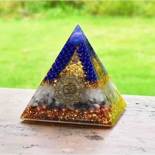 QuartzRutilated And White Crystal Orgone Pyramid Positive Energy Generator EMF Protection Car Decoration And Home Ornaments