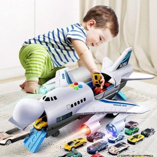 Toy Aircraft Music Story Simulation Track Inertia ChildrenS Toy Aircraft Large Size Passenger Plane Kids Airliner Toy Car