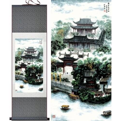 Landscape painting Home Office Decoration Chinese scroll painting landscape art painting landscape painting