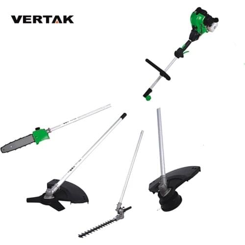 VERTAK 4 In 1 Multifunction 4 Stroke Gas Powered Garden Tool Set Pole Chain Saw Petrol Hedge Grass Trimmer And Brush Cutter