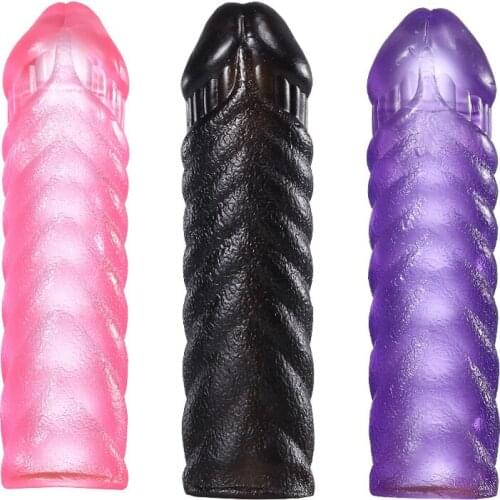 Reusable Silicon Condom Dotted Penis Sleeve For Men Dildo Sheath Condoms Extender Sleeve Penis Rings Cocks Cover Sex Toys Adult