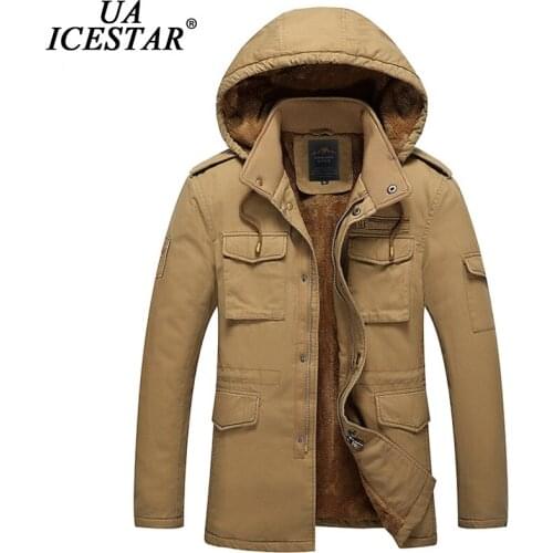 UAICESTAR Winter Jacket Men Washed Cotton Motorcycle Jacket Brand Casual Fashion Thicken Warm Slim Men L-5XL Large Size Clothing
