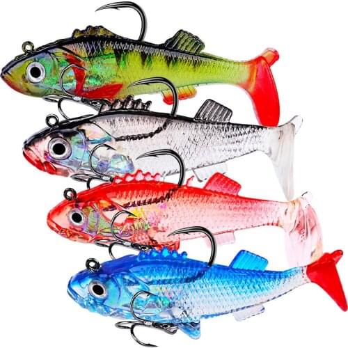 HiUmi Soft Fishing Lure Wobbler Swimbait Silicone Isca 7.6cm 15.5g Artificial Bait Carp Fishing Lead Jig Fish Pesca Tackle