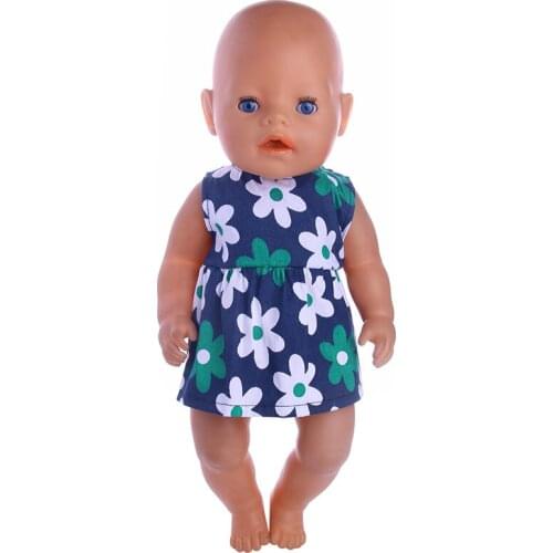 New Fashion Doll Clothes Flower pattern sleeveless dress Fit for 18 inch American ,best Gift for Children