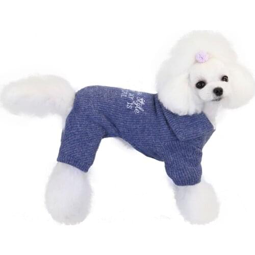 Wholesale Autumn Winter Dog Clothes For Small Dogs Boy Girl Teddy Fleece Keep Warm Sweater Jumpsuits Puppy Outfit Pet Clothing