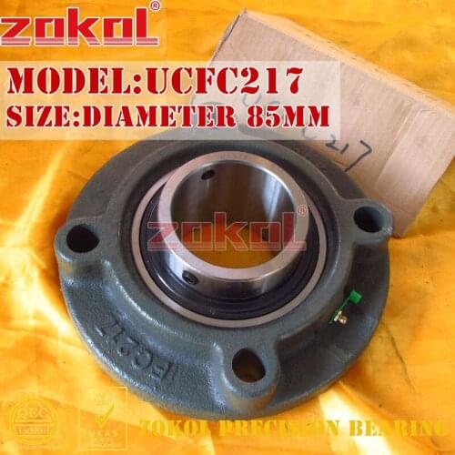 ZOKOL bearing Flange Cartridge Bearing Units UCFC217 TY90517Y Pillow Block Ball Bearing diameter 85mm