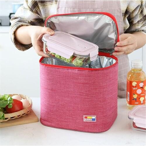 Portable Thermal Lunch Bags For Women Kids Men Fashion Picnic Cooler Lunch Bag Insulated Travel Food Tote Bags Zipper Lunch Case