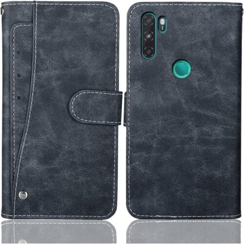 Luxury Wallet Vsmart Active 3 Case 6.39" Vintage Flip Leather Phone Case Protective Cover With Front Card Slots
