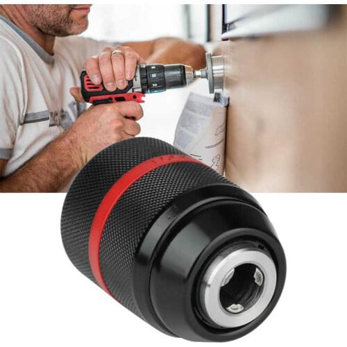 Self-tighten Keyless Drill Chuck 3 Jaws Drill Chuck Mount 10mm 13mm Two Slots Electric Hammer Drill Hand Drill Chuck Accessories