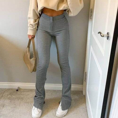 Gray Undefined Y2k Joggers Women Casual Workout Pencil Pants Baggy High Waist Trousers 90s Aesthetic Sweatpants Activewear Women