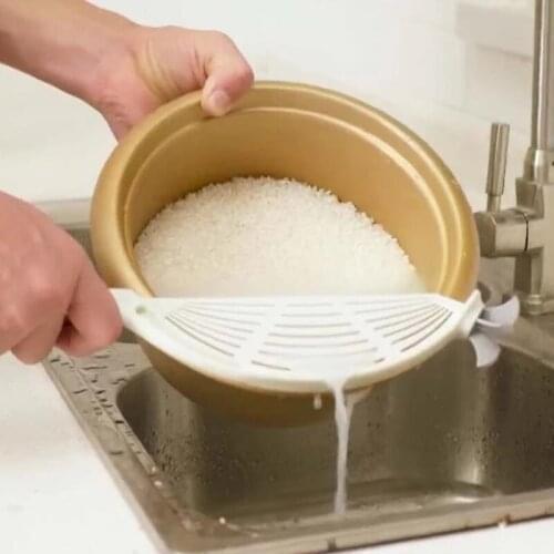 Strainer Cooking Rice Scoop Rice Sieve Rice Brush Home Cleaning Drainer Colander Rice Stick Cooking Accessories Kitchen Tool