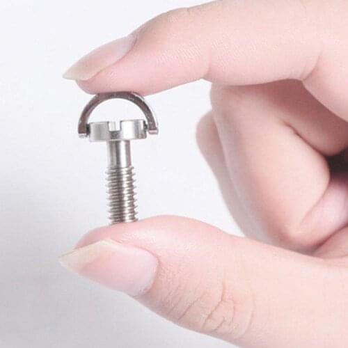 1/4-inch Camera Screw Stainless Steel Tripod Head Quick-mounted Screws Lengthened Screws Groove Plate Fast-dismantling Word D8U2